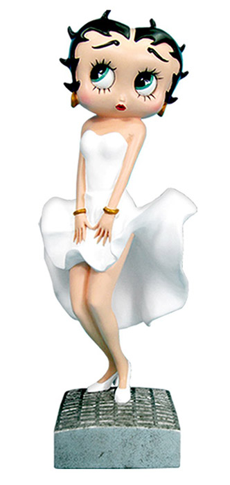 Betty Boop In White Dress - Click Image to Close